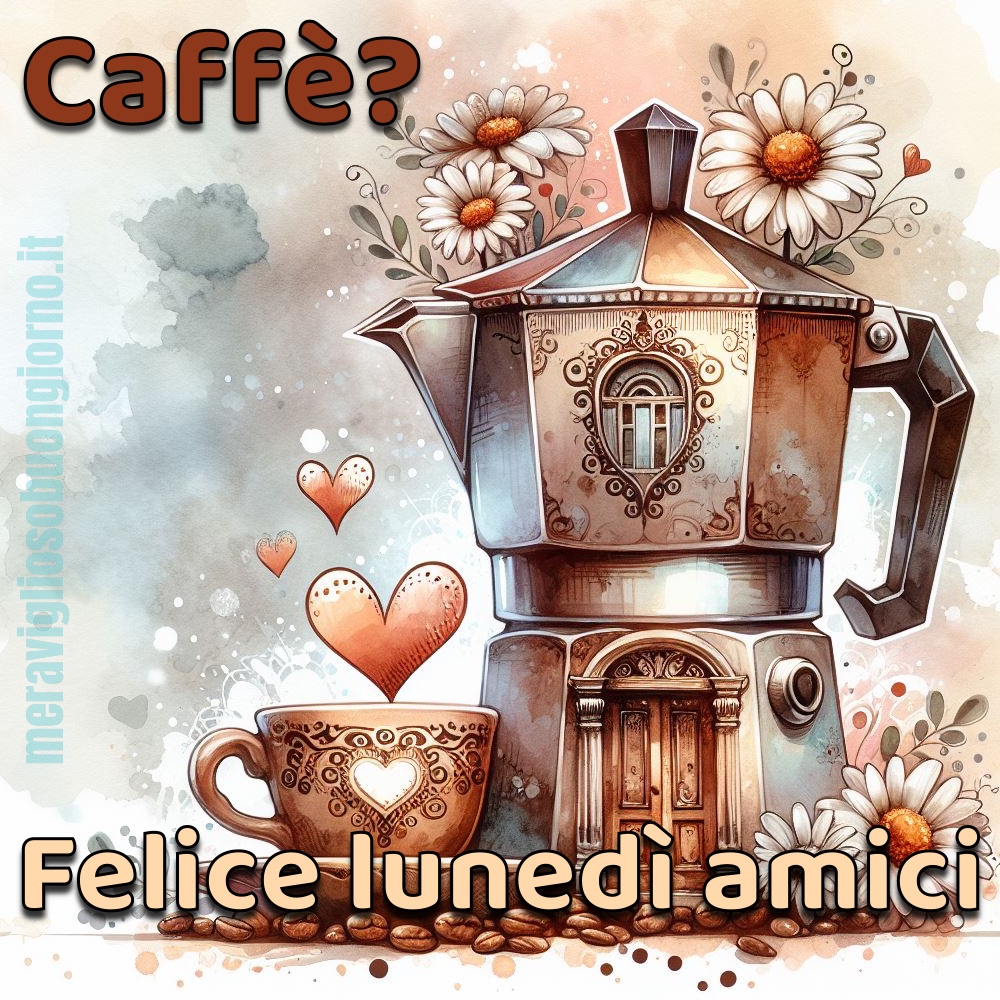 Un caffè ed un saluto di buongiorno buon Lunedì per iniziare con serenità la giornata!